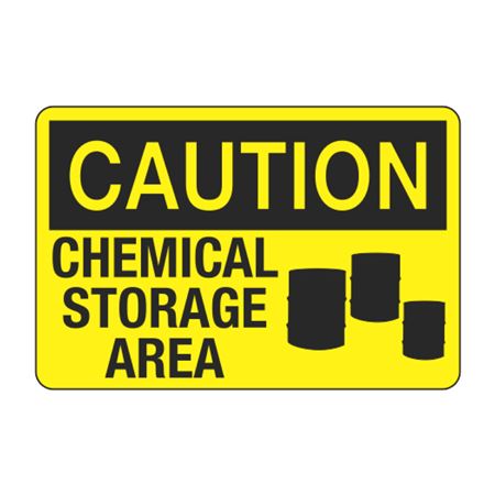 Caution Chemical Storage Area Decal